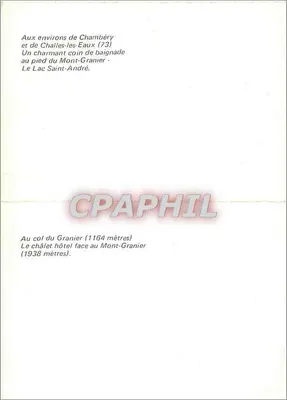 Jezioro Saint-André — Mont-Granier — Hotel-Restauracja — Challes-les-Eaux (73) — Rewers