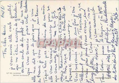 Ghardaïa — Ricordo di Ghardaïa — N° 701 — Verso