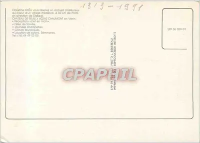 Castelo de Reilly — Aluguel de salões e recepções — J. Beneteau — Verso