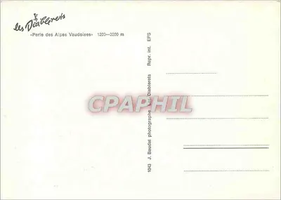 Les Diablerets — Perla de las Alpes Vaudesas — J. Baudat, 1043 — Reverso