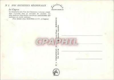 Destylarnia koniaku — Widok filmowy w Martell & Cie — Wydawca Elcée, nr 1 — Rewers