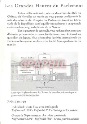 As Grandes Horas do Parlamento — Museu em Versailles — Assembléia Nacional — Verso