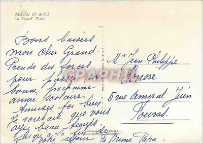 Arras (P.-de-C.) — A Grand' Place — Photo Cinq — Verso