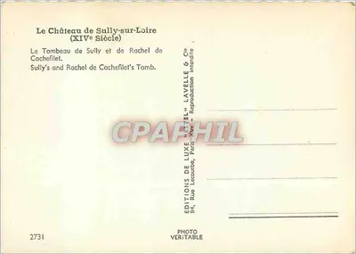 Grób Sully i Rachel de Cochefilet — Zamek Sully-sur-Loire (XIV wiek) — Estel — Rewers