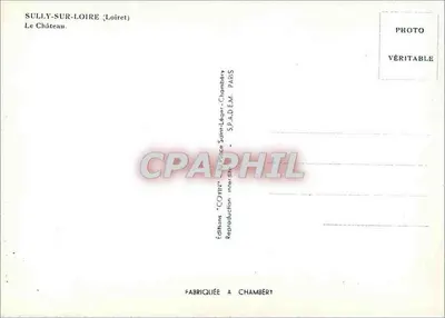 Sully-sur-Loire — O Castelo — Edições 'COWIN' — Verso