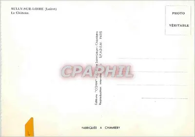 Sully-sur-Loire — O Castelo — Éditions 'COYIN' - Chambert, Paris — Verso