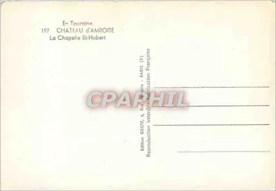 A Capela São Humberto — Castelo de Amboise — Edição Greff — Verso