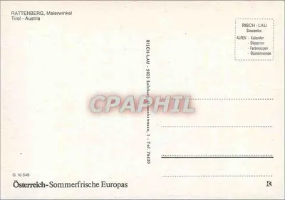 Rattenberg, Malerwinkel — café e igreja — Risch-Lau — Verso