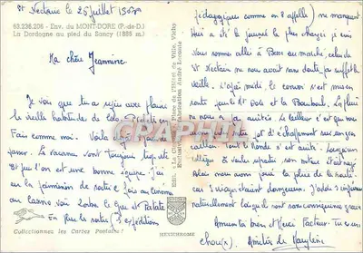 A Dordogne ao pé do Sancy — Env. do Mont-Dore (P.-de-D.) — Editor Iris — Verso