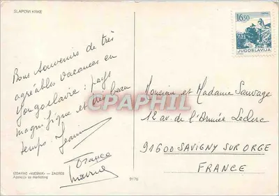 Cascata de Slapovi Krke — Croácia — IZDAVAC "VJESNIK" — n° 9176 — Verso