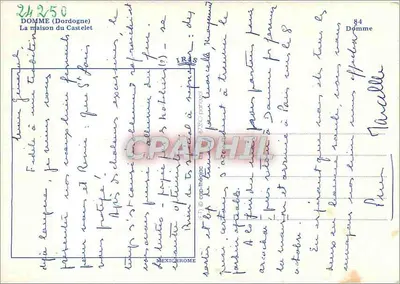 Domme (Dordogne) — A casa do Castelet — editor LETS — Verso