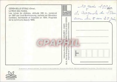 Cerisy-Belle-Etoile — O Monte dos Rhodos — Editor Emy — Verso