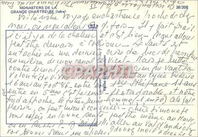 Klasztor Grande Chartreuse — Isère — wydawca IRIS, nr 38/208 — Rewers