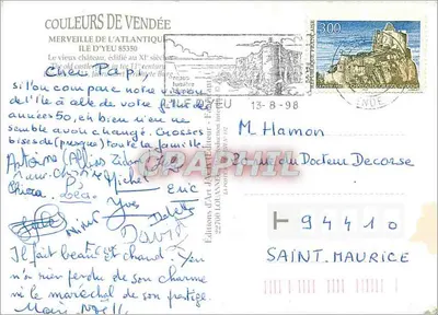 L'ÎLE D'YEU — O Velho Castelo — Edições de Arte J.M. Lohane — Verso