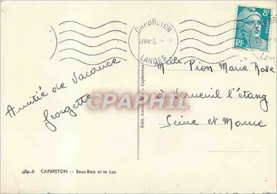 Capbreton — Sous-Bois et le Lac — Éd. Casserlon — Verso