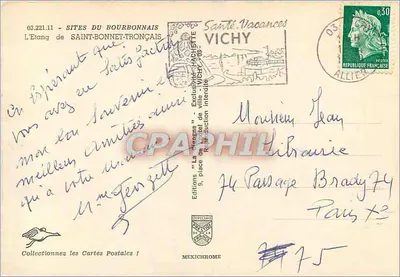 O Lago de Saint-Bonnet-Tronçais — Sítios do Bourbonnais — Edições 'La Châtragne' IRIS — Verso