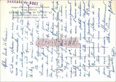 Góry Dordogne — Zamek Forteca Val z XV wieku — Wydawca Michel — Rewers