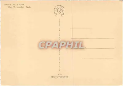 Paryż w nocy — Arc de Triomphe — Gani — Rewers