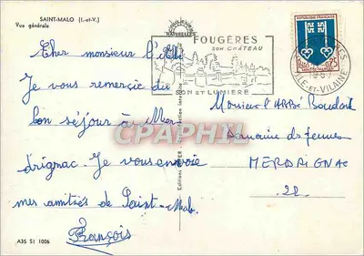 Saint-Malo — Visão geral — Edições Fougères Son Château — Verso