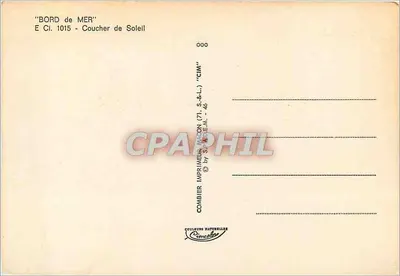 Seaside — Sunset — Combier Imprimeurs Naccon (71, S.&L.) — Back