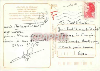 Saint-Servan — widok z lotu i panoramiczny — Éditions d'Art 'Jack' de Lourin — Rewers