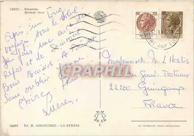 Lerici — Ogólny panorama — Wyd. R. Ginocchio - La Spezia n° 18899 — Rewers
