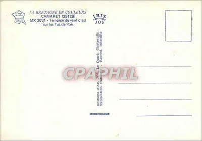 Camaret (29129) — Tempestade de vento do leste sobre os Tas de Pois — Éditions d'Art FOS — Verso