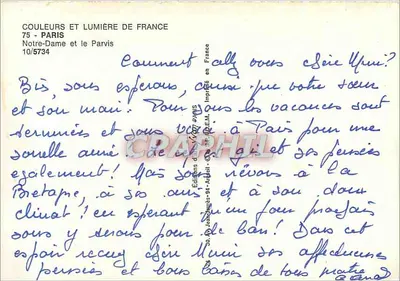 Notre-Dame van Parijs — uitzicht op de gevel met lantaarn — Uitgave Jean-Jaures-94 — Achterkant