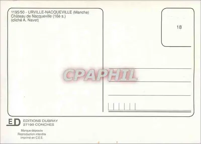 Zamek w Nacqueville — Wydawca: Wydawnictwo Dubray, nr 1195/50 — Rewers