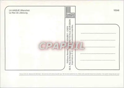 La Nariz de Jobourg — vista costera — Editor LECORTE, n° 10346 — Reverso
