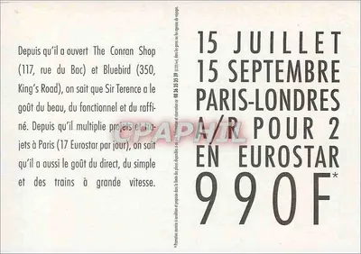 Sir Terence Conran — Eurostar — The Conran Shop — Rewers