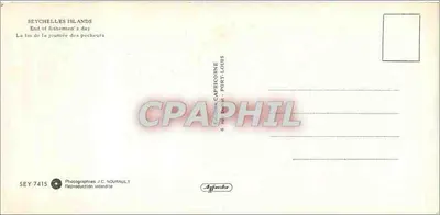 Seychelles — Koniec dnia rybaków — Fotografie J.C. NOURAUT — n° 6 — Rewers