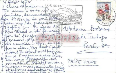 Lourdes — Bazylika i Gave — wydawca Yan — Rewers