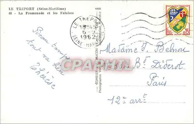 Le Tréport (Seine-Maritime) — A Promenade e as Falésias — Combiers — Verso