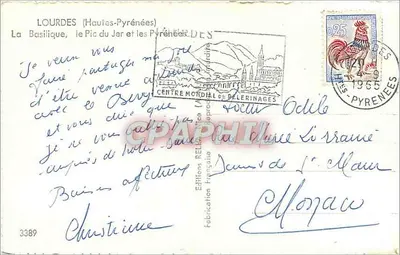 Lourdes (Hautes-Pyrénées) — A Basílica, o Pic du Jer e as Pirineus — Éditions Rella — Verso