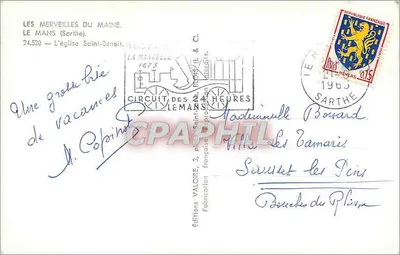Kirche Saint-Benoît von Le Mans — Verlag Valore, Nr. 24.520 — Rückseite
