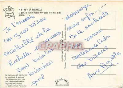 La Rochelle, cidade histórica — n° 6115 — Verso