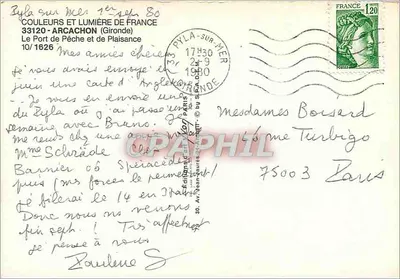 Pyla-sur-Mer — Port rybacki i rekreacyjny — Wydawnictwo Jean Van der Meulen — Rewers