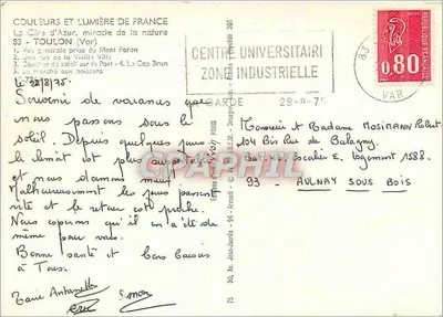 Toulon — Vista geral tirada do Mont Faron — editor não visível — Verso