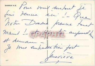 Banneux Notre-Dame — aparições da Virgem em 1933 — editor Belfort S.A. — Verso