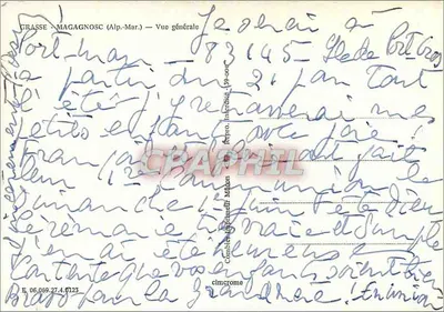 Grasse - Magagnosc (Alpes-Maritimes) — Ogólny widok — Wydawca: Combier Imprimeur Mâcon — Rewers