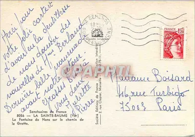 La Fontaine de la Grotte — Sanctuaires de France — Ediciones de Francia — Reverso