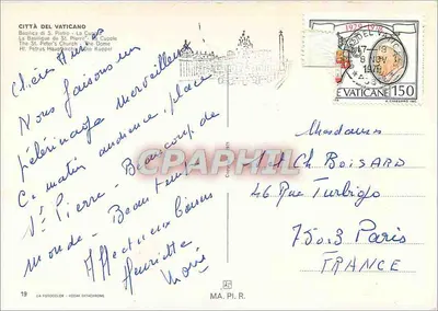 Basílica de São Pedro — A cúpula — editor MA.PI.R. n°19 — Verso