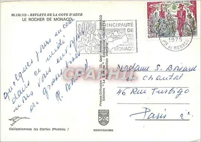 Rocher de Monaco — widok panoramiczny — Mexichrome — Rewers