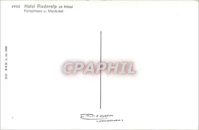 Hotel Riederalf ob Mörel — Flieschhorn u. Mischabel — 4952 — Verso