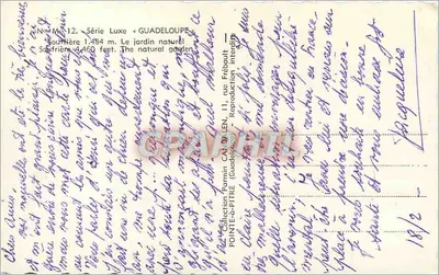 Soufrière — O jardim natural — P. Candalen — Verso