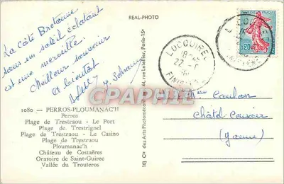 Perros-Ploumanach — widok panoramiczny — Spółka Sztuki Fotomechanicznej — Rewers