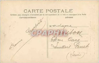 Le Puy – Beeld van Onze Lieve Vrouwe van Frankrijk kronend het Roche de Cornelle – F.A. 6052 — Achterkant