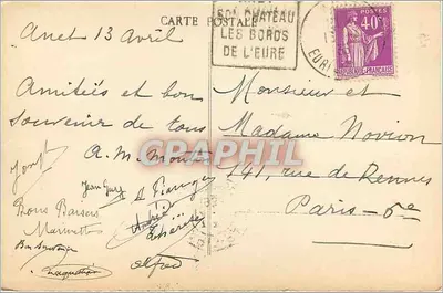 Dreux (E-et-L.) - Capela São Luís - Vitral por Jacquand (Pintado por P. Lacoste) — Verso