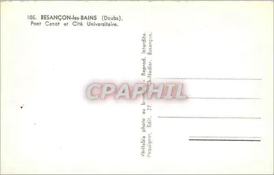 Besançon-les-Bains — Pont Canot and University City — Reprod-Nodier — Back